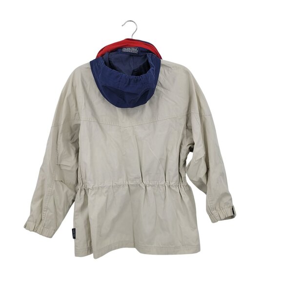 Pacific Trail Nautical Jacket Petite S Beige Drawstring Hood Lightweight Sailing - Picture 2 of 13